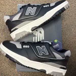 New Balance 550 Shadow - Black and Gray Low-Top Sneakers
